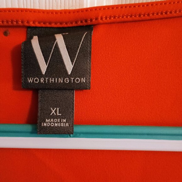 Worthington Burnt Orange Womens Top, XL, New - Picture 3 of 5